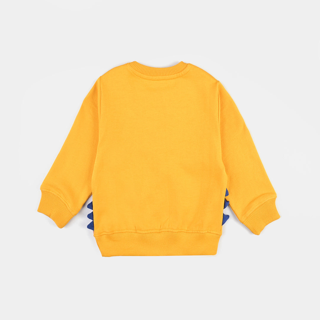 Infant Boys Cotton Terry Sweatshirt Dino-Citrus