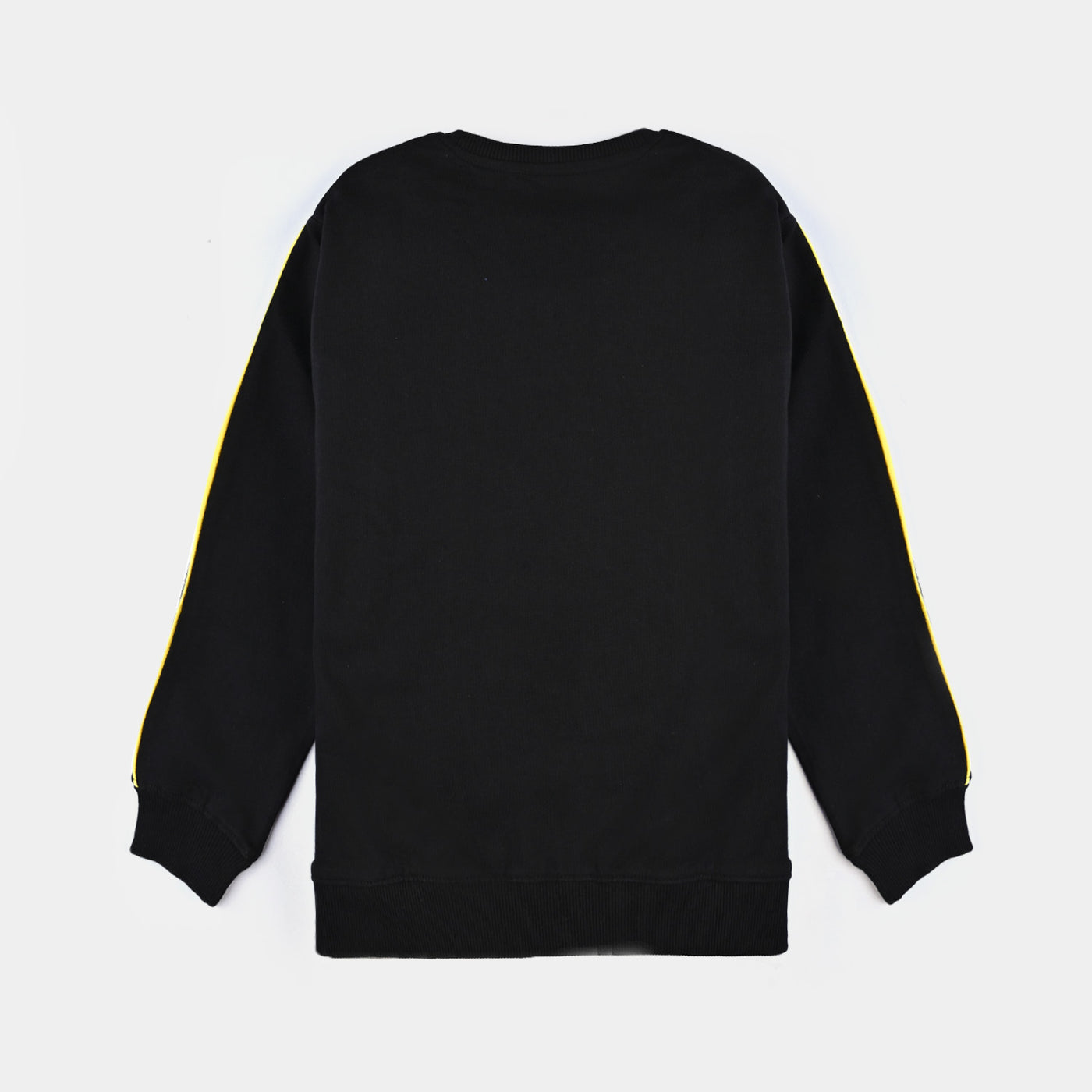 Boys Cotton Terry Sweatshirt-Jet Black