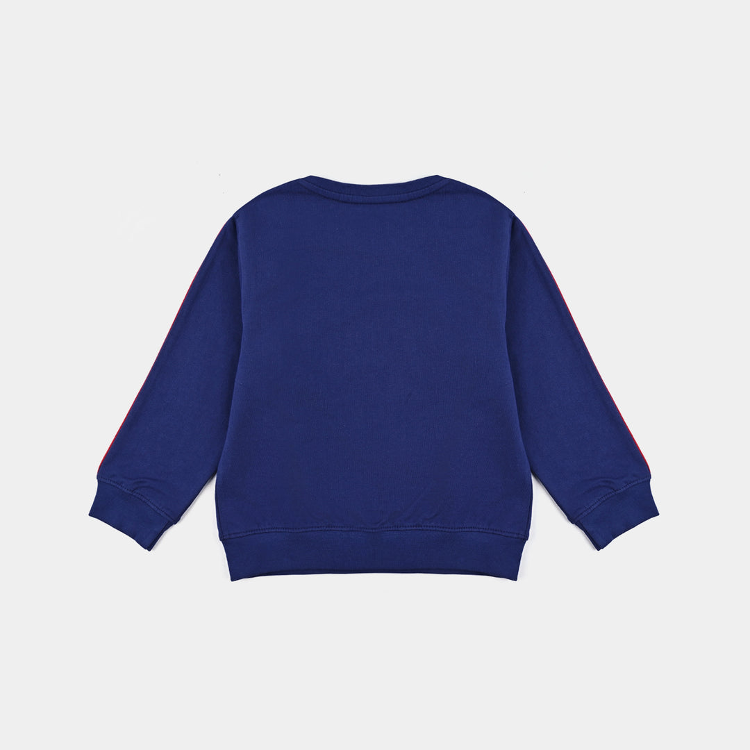 Boys Cotton Terry Sweatshirt Character-Navy