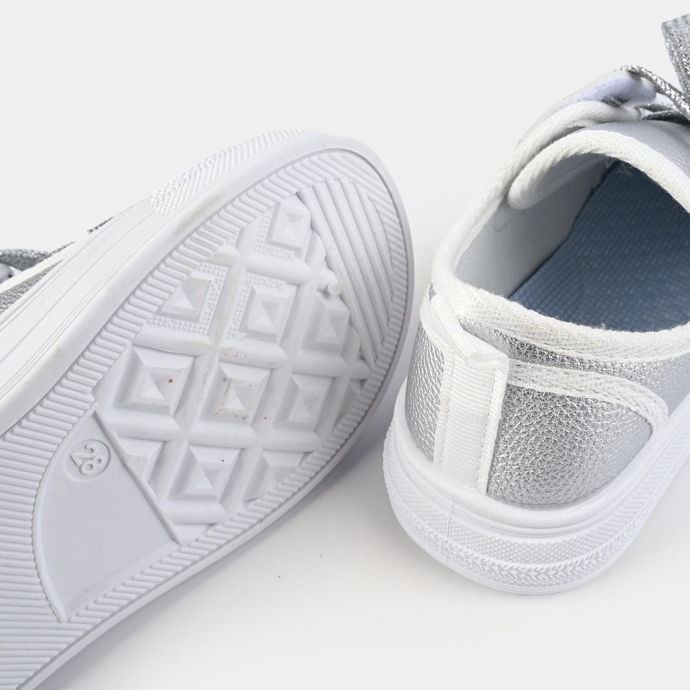 Girls Sneaker WS-007-SILVER