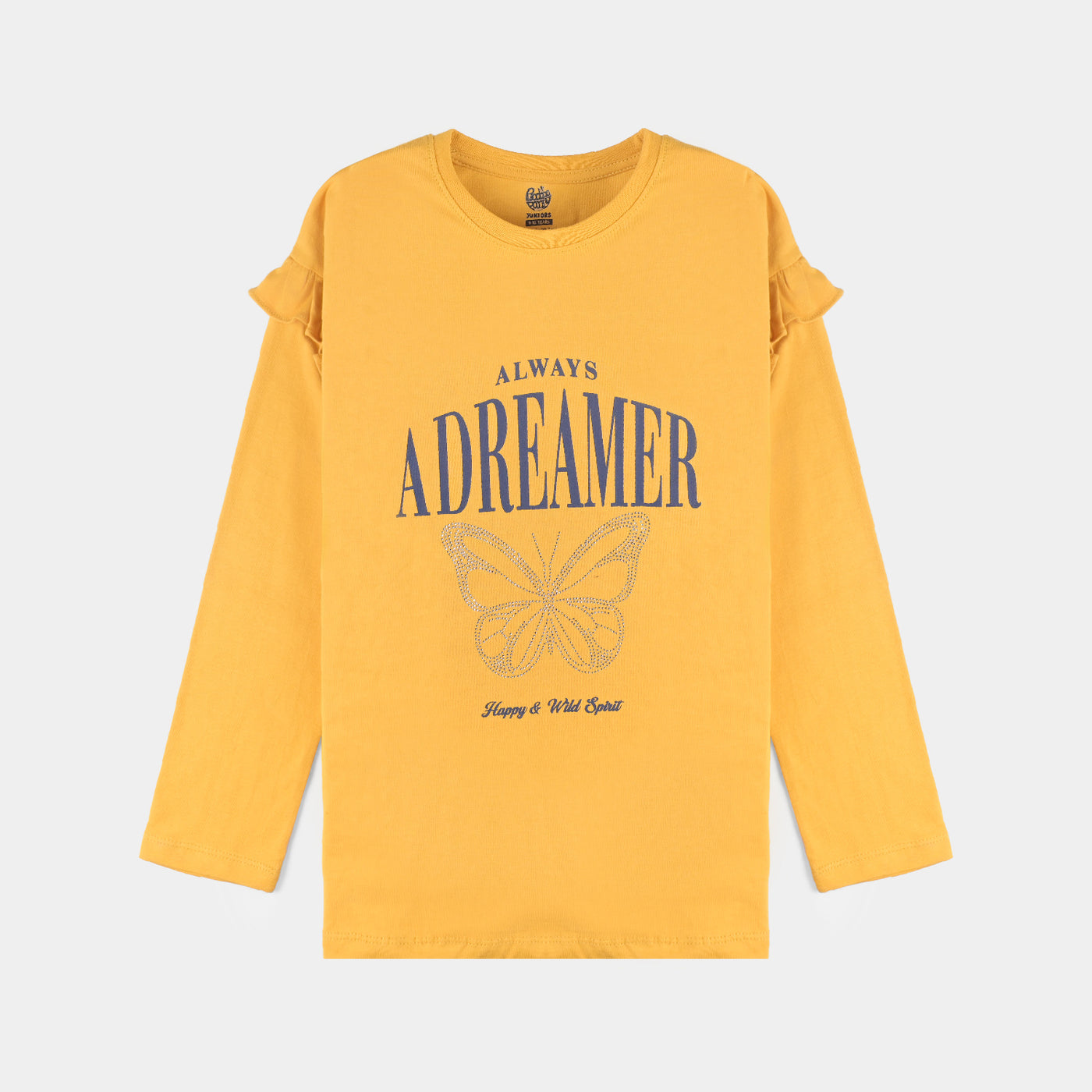 Girls Cotton Jersey T-Shirt F/S Always A Dreamer-Artsn Gold