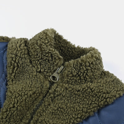 Infant Boys Fleece Knitted Jacket Crossover-Green