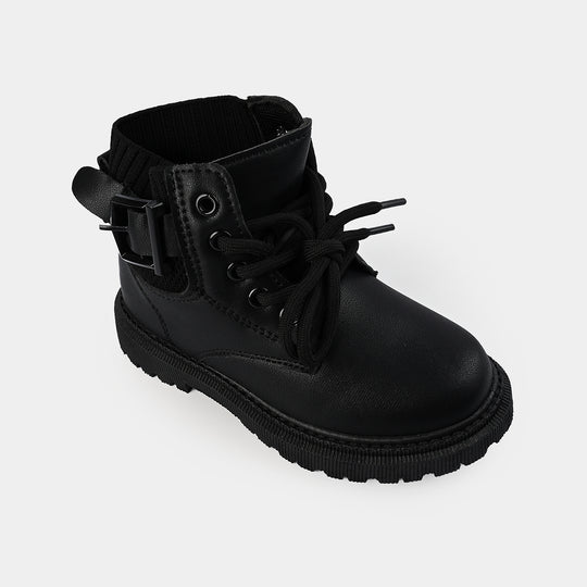 Kids Unisex Boots WS-002-BLACK