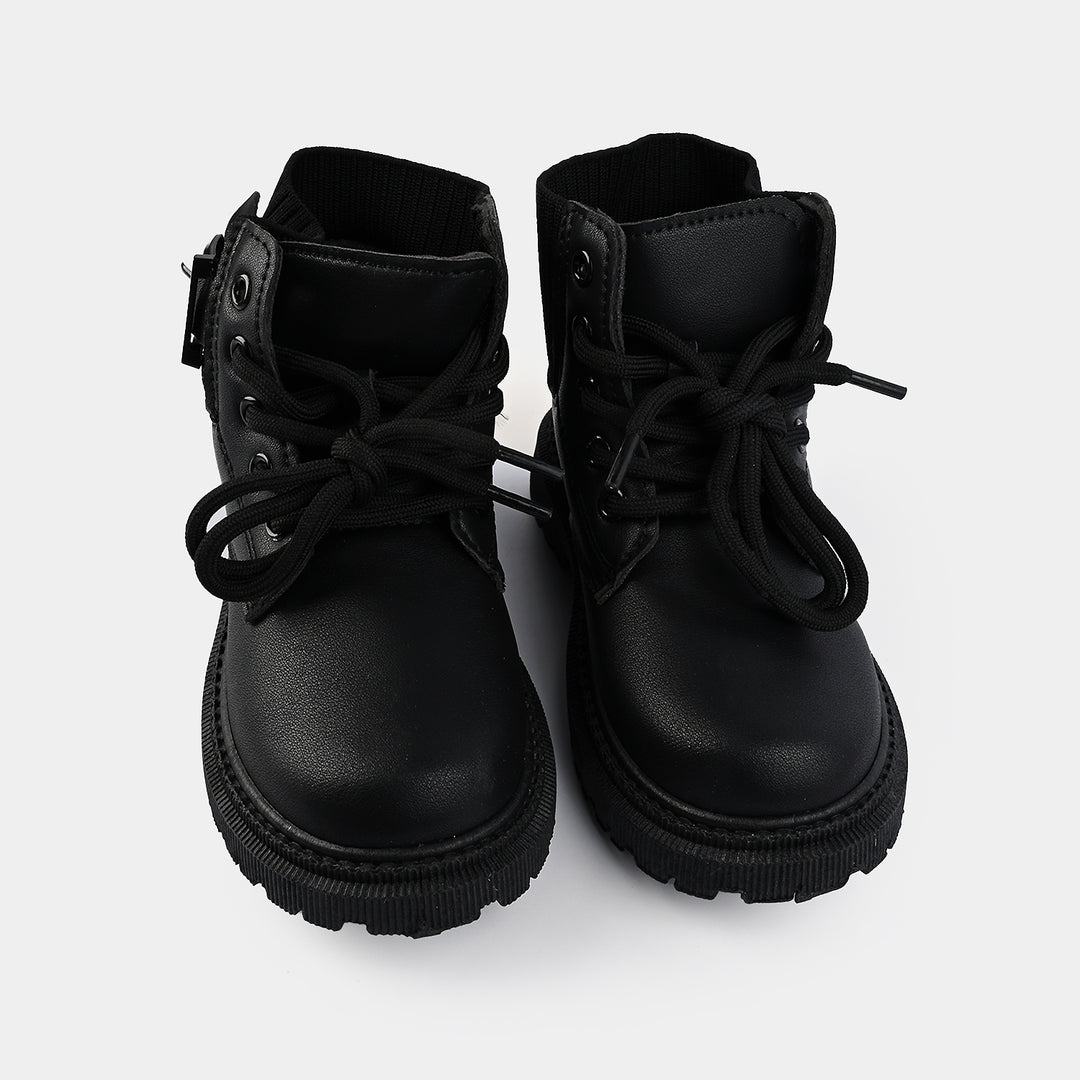 Kids Unisex Boots WS-002-BLACK