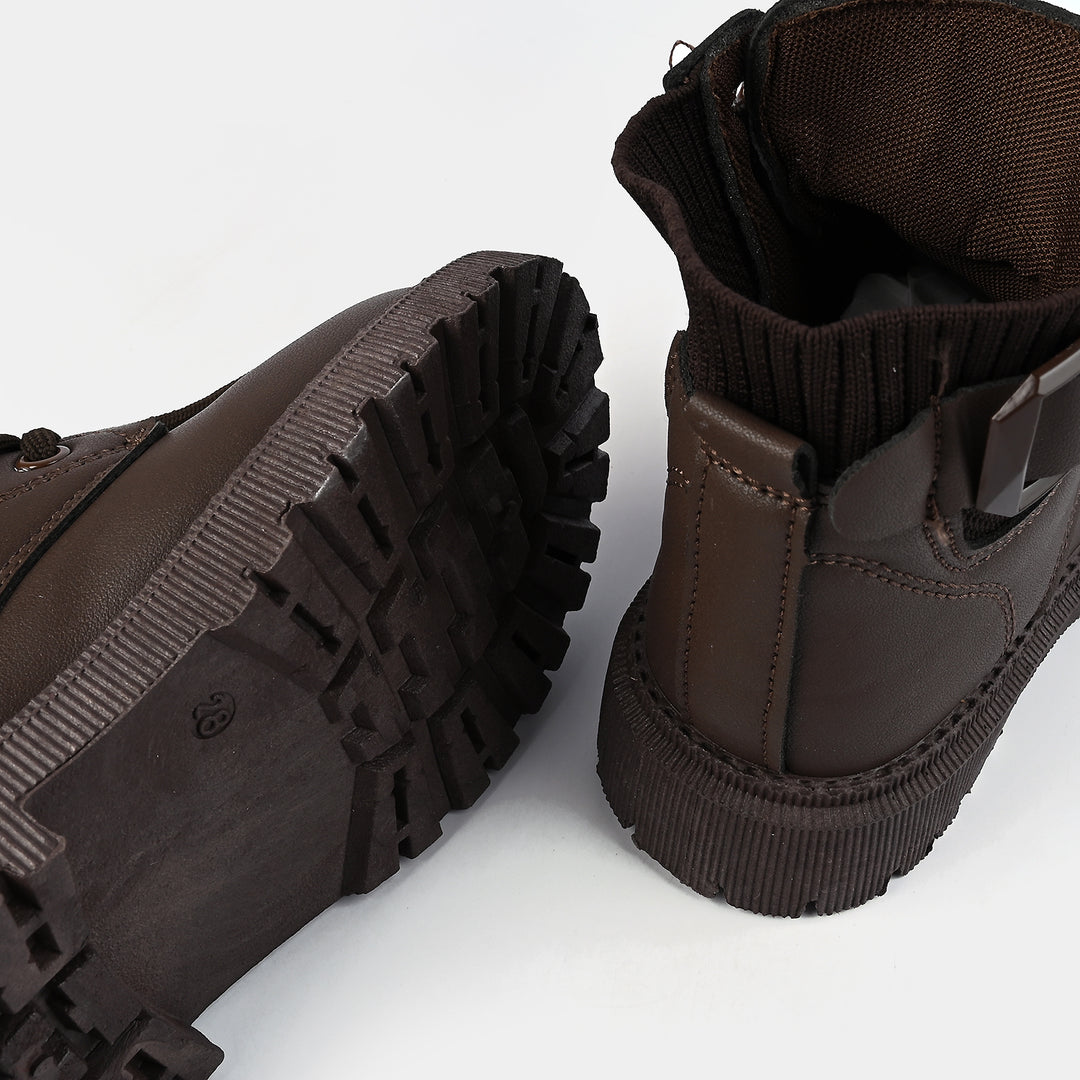 Boys Boots WS-002-COFFEE