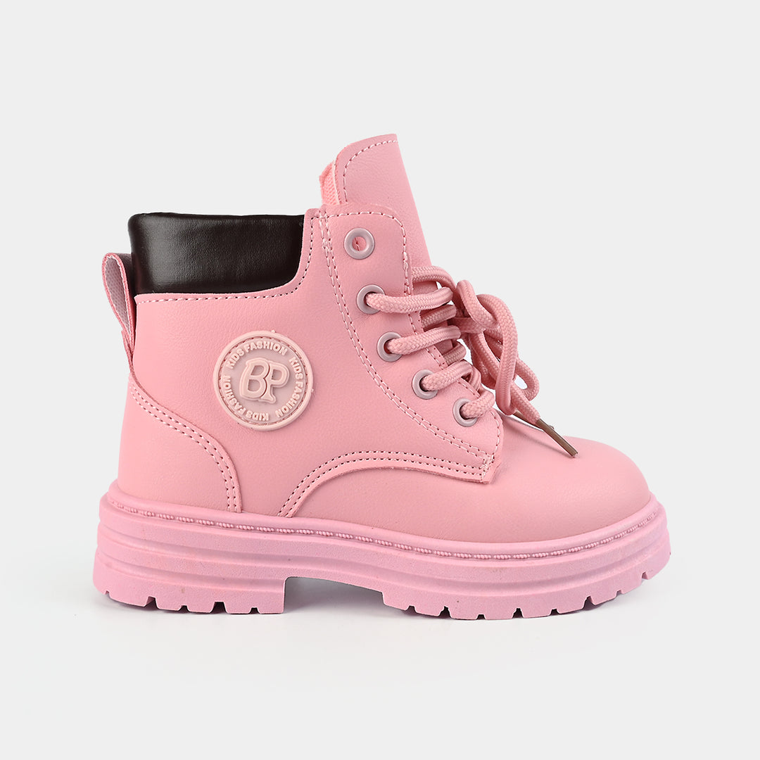 Girls Boots WS-001-Pink/Coffee