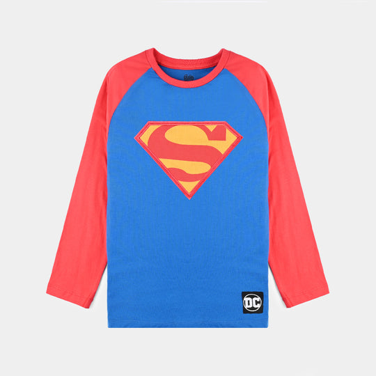 Boys Cotton Jersey T-Shirt F/S -Blue/Red