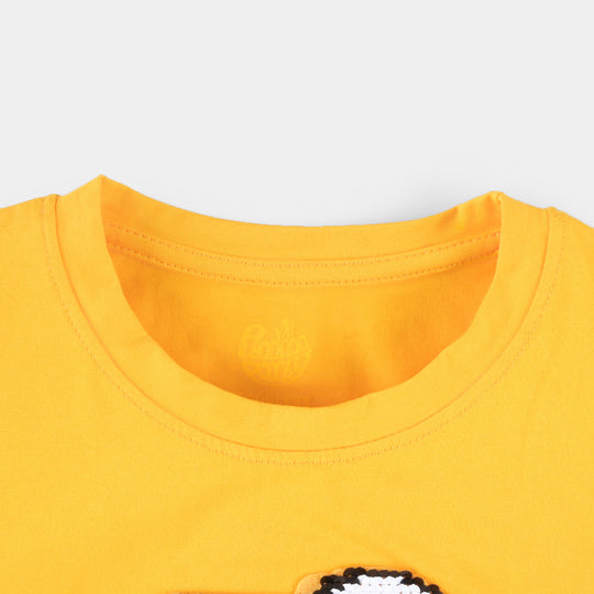 Girls Cotton Jersey T-Shirt H/S I'M COOL-Citrus