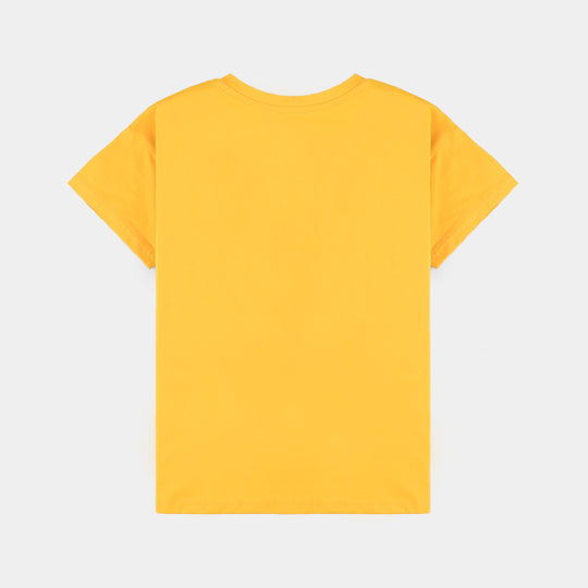 Girls Cotton Jersey T-Shirt H/S I'M COOL-Citrus