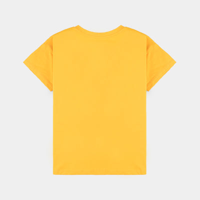 Girls Cotton Jersey T-Shirt H/S I'M COOL-Citrus