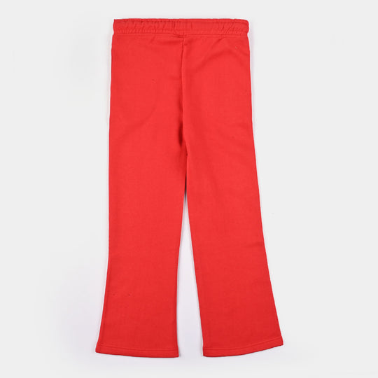 Teens Girls Fleece Knitted Trouser- Wide Leg-H.R.Red