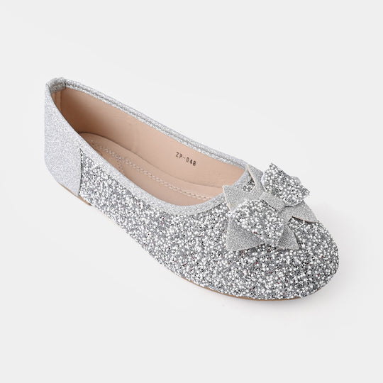 Girls Pumps ZP-046-SILVER