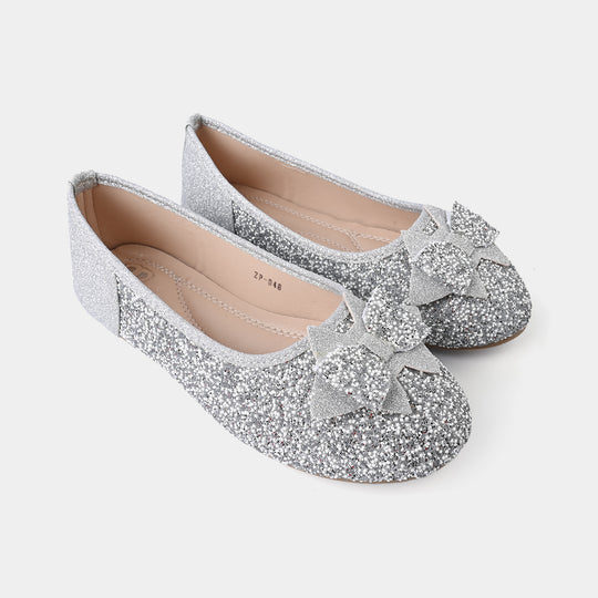 Girls Pumps ZP-046-SILVER