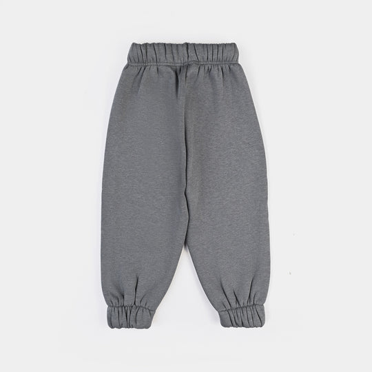 Infant Boys Cotton Terry Sleeping Pyjamas Basic Charcoal-Grey