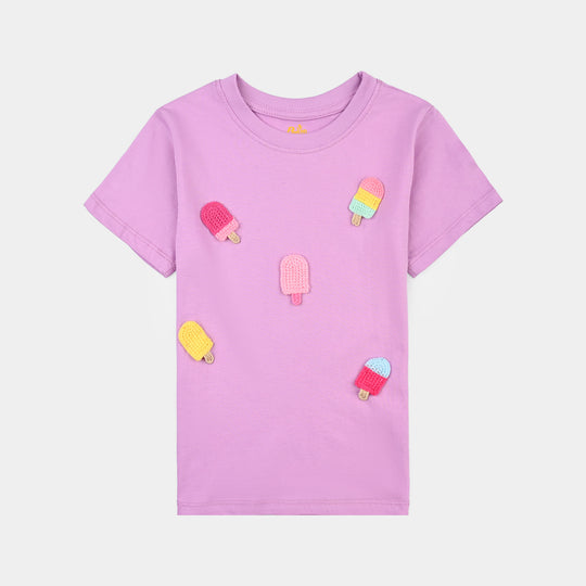 Girls Cotton Jersey T-Shirt H/S Ice Cream