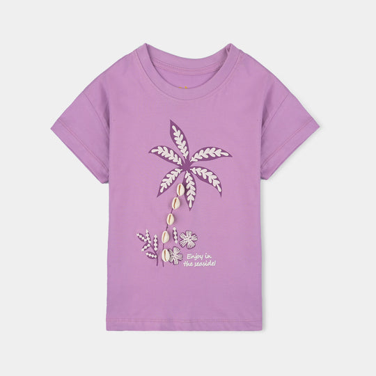 Girls Cotton jersey T-Shirt H/S Enjoy In The Seaside