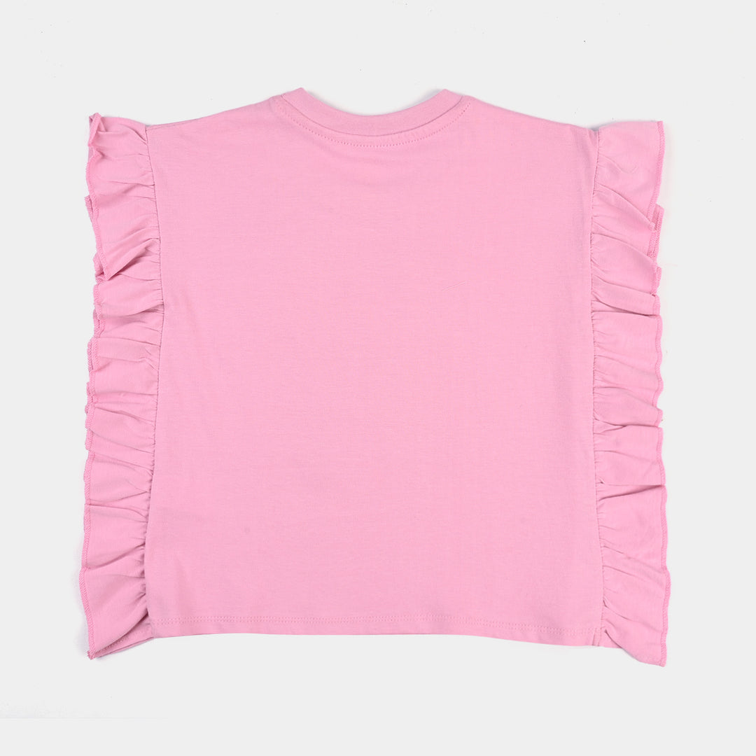 Girls Cotton Jersey T-Shirt H/S Tropicool - Pink