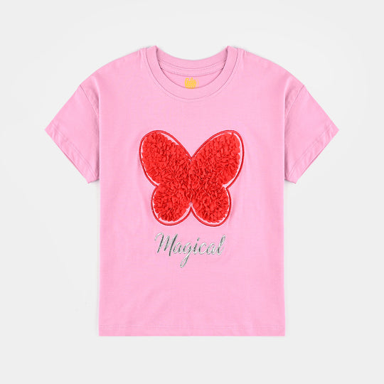 Girls Cotton jersey T-Shirt H/S Magical-Prism.Pnk