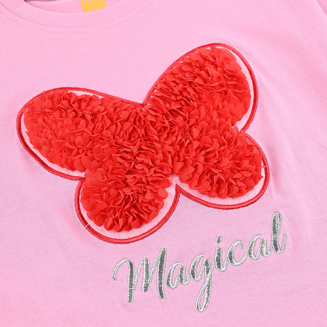 Girls Cotton jersey T-Shirt H/S Magical-Prism.Pnk