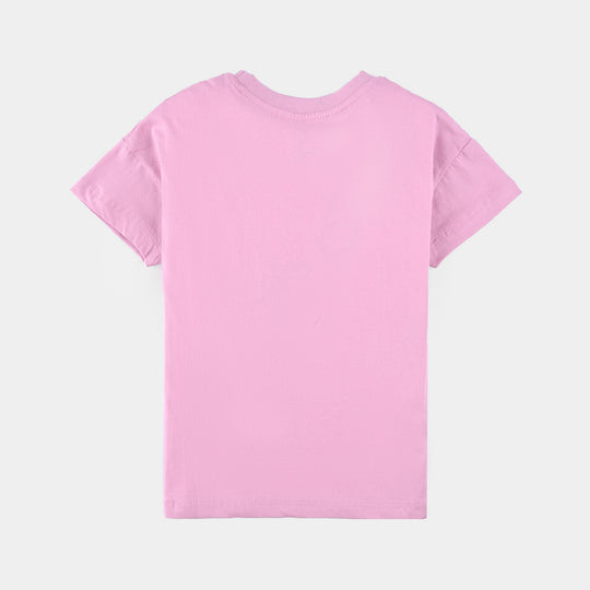 Girls Cotton Jersey T-Shirt H/S Sparkle-Prism.Pnk