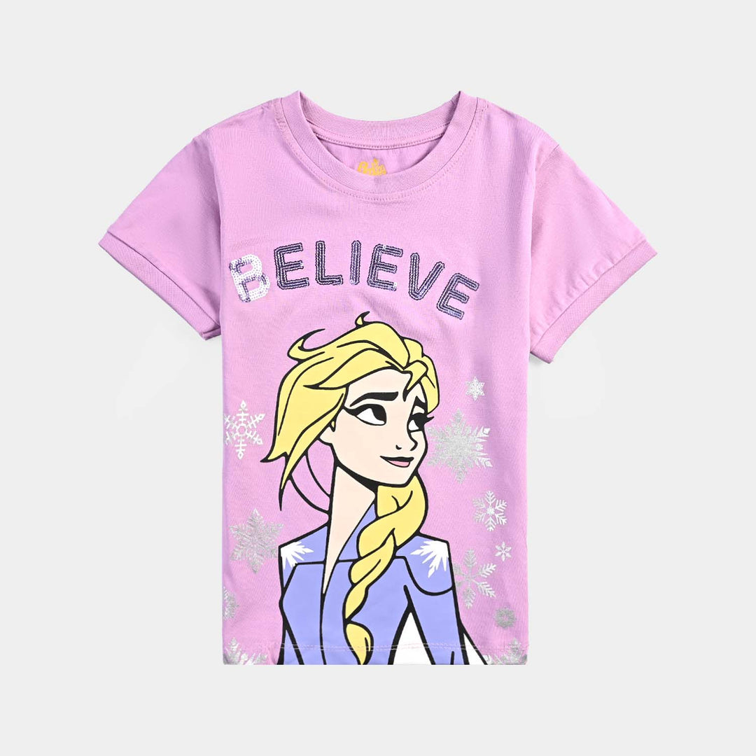 Girls Cotton Jersey T-Shirt H/S Believe Character