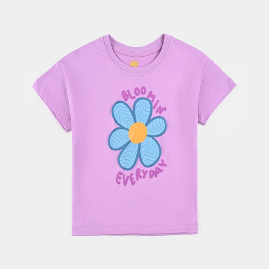 Girls Cotton Jersey T-Shirt H/S Blooming Everyday