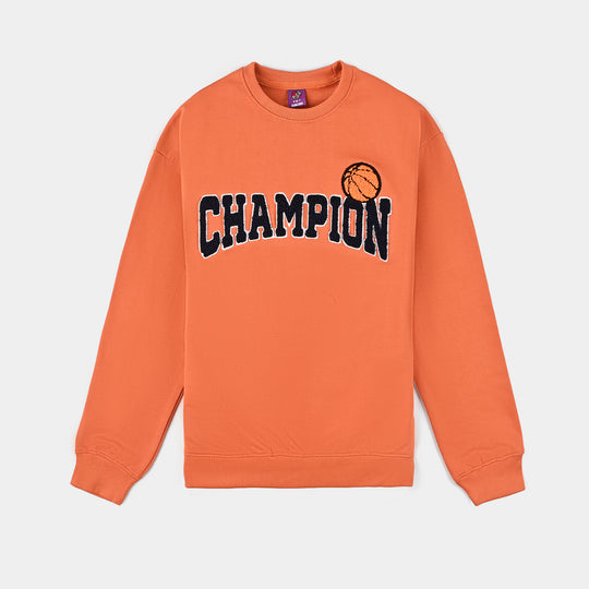 Boys Cotton Terry Sweatshirt Champion-Orange