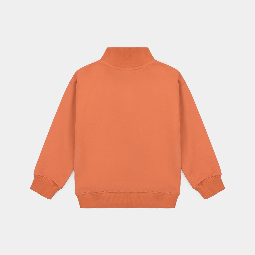 Boys Cotton Terry Sweatshirt Future Edition-Orange