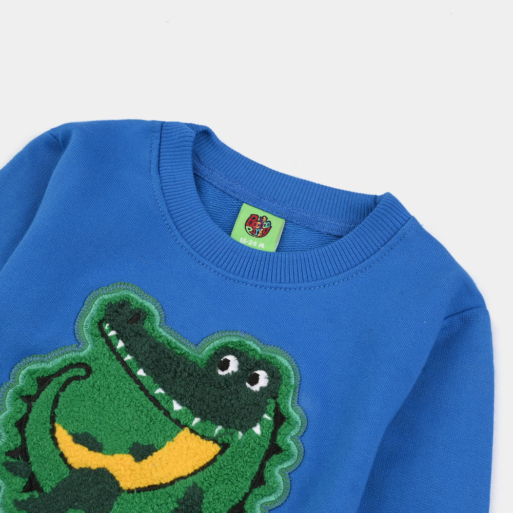 Infant Boys Cotton Terry Sweatshirt Little Croco