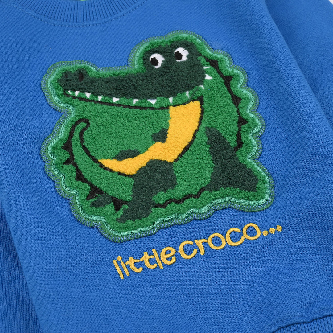 Infant Boys Cotton Terry Sweatshirt Little Croco