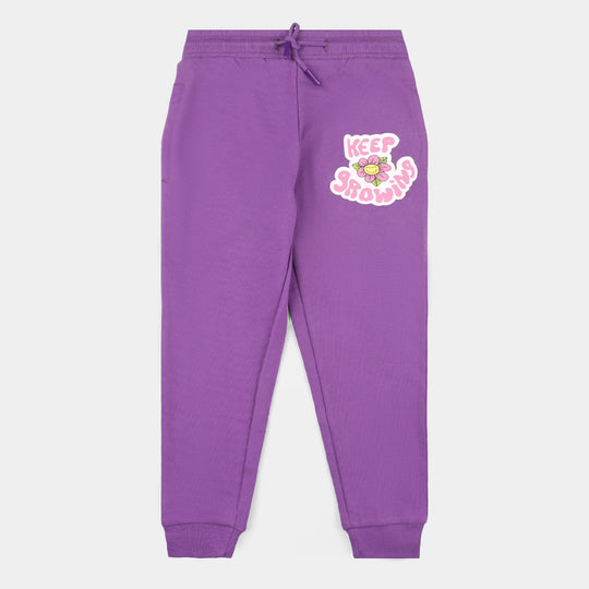 Girls Jersey/Terry Jersey Pyjama Keep Growing-Purple