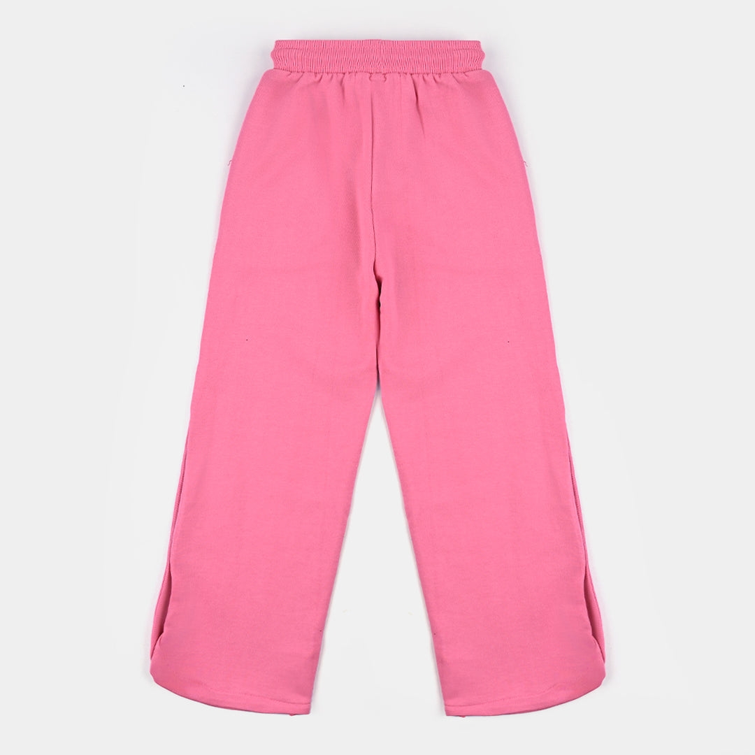 Girls Jersey/Terry Pyjama Keep On Smiling-Hot Pink