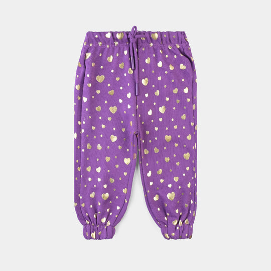 Infant Girls Jersey/Terry Pyjama-Purple