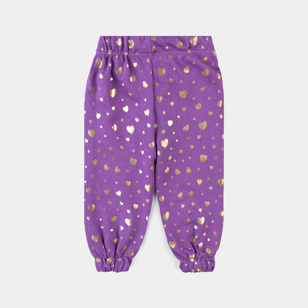 Infant Girls Jersey/Terry Pyjama-Purple