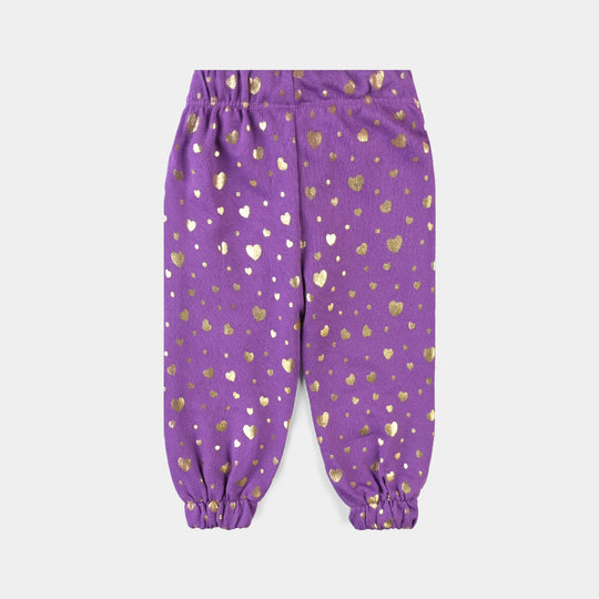 Infant Girls Jersey/Terry Pyjama-Purple