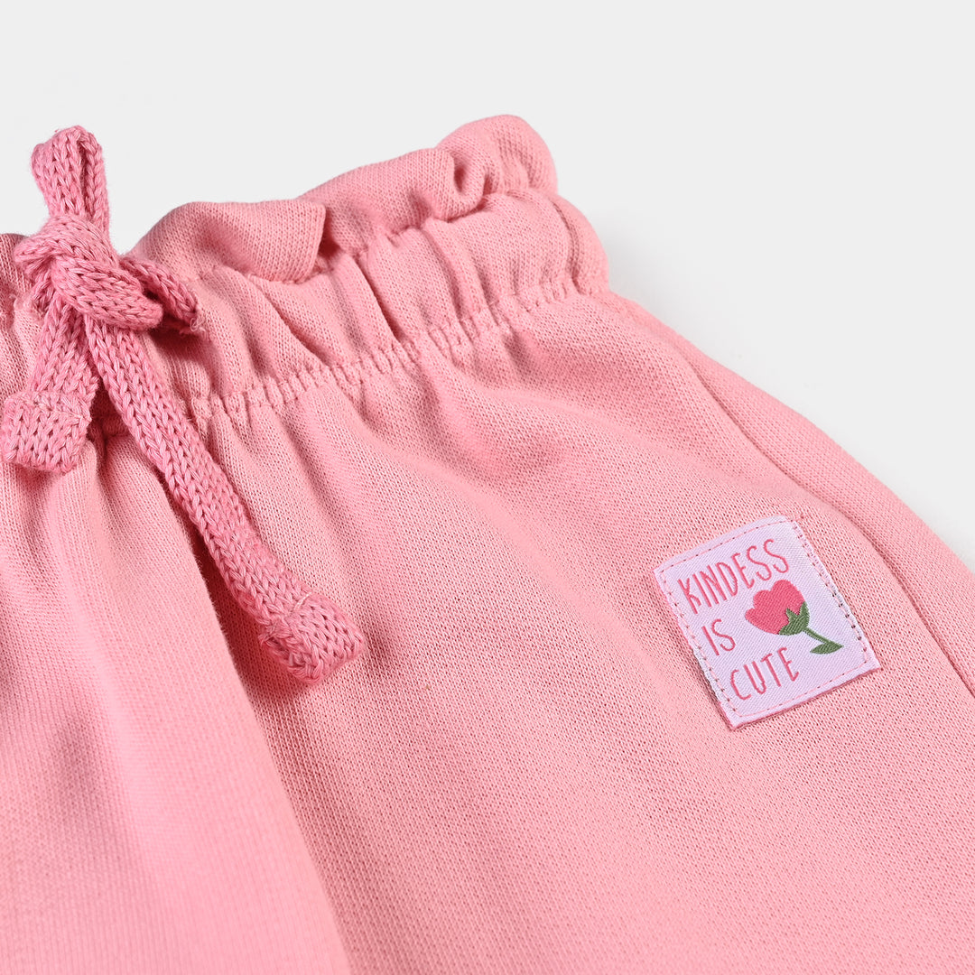 Infant Girls Jersey/Terry Pyjama Kindness Is Cute- Pink