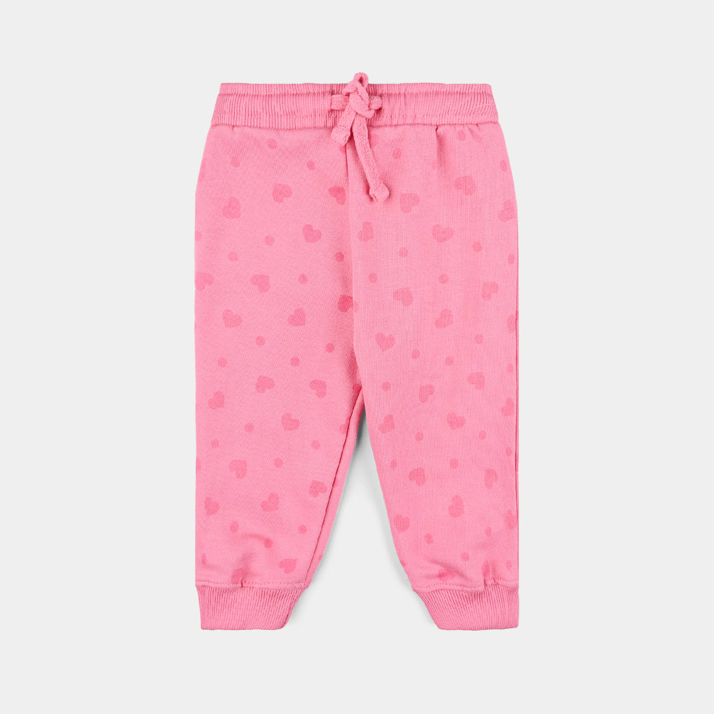 Infant Girls Jersey/Terry Pyjama Hearts-Hot Pink