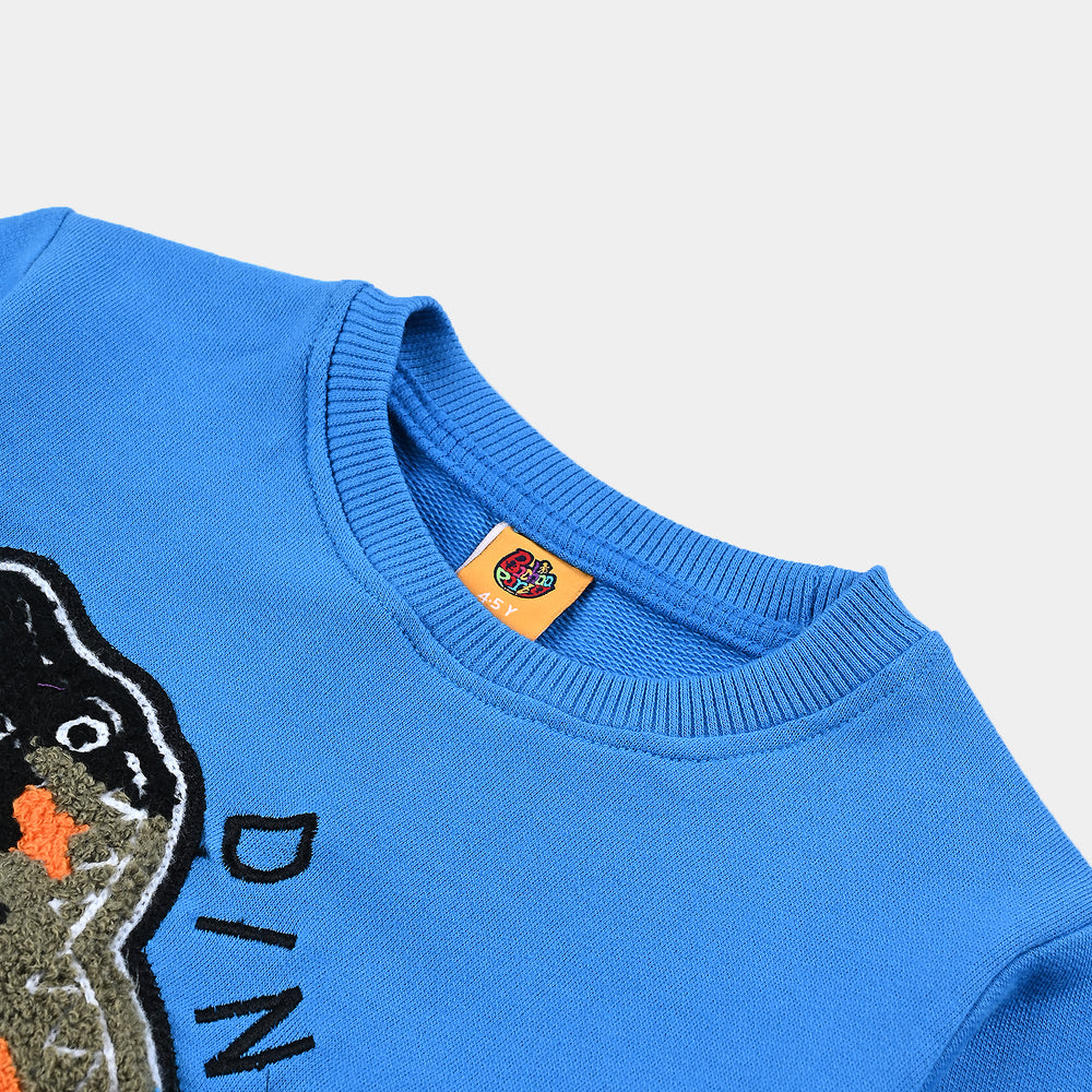 Boys Cotton Terry SweatShirt Dinosaur-Blue