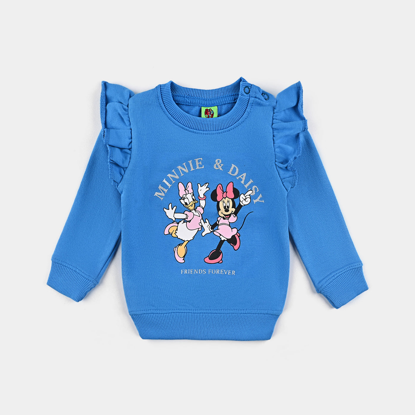 Infant Girls Cotton Terry Sweatshirt Character-Blue