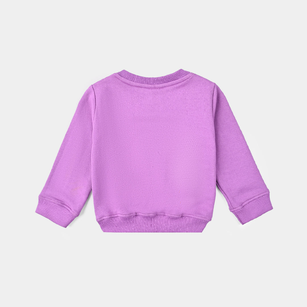 Infant Girls Cotton Terry Sweatshirt Bloom & Glow