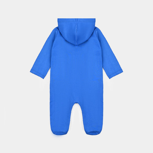 Infant Boys Cotton Terry Romper Dino-Imp.Blue