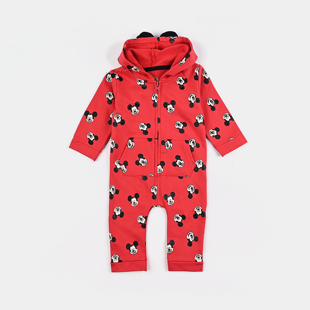 Infant Boys Cotton Terry Romper Mickey Price in - Main Image
