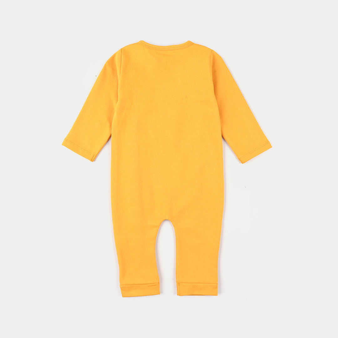 Infant Girls Cotton Terry Romper-Citrus