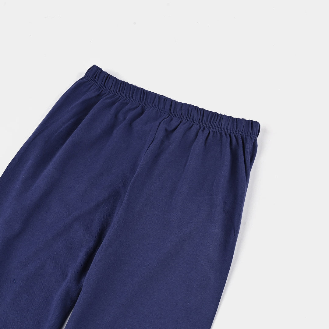 Girls Lycra Jersey Tights Emb Net Frill-Navy Blue