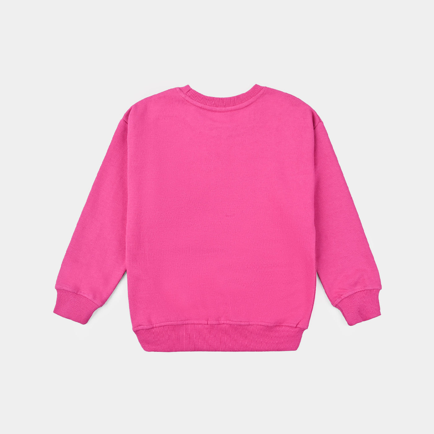 Girls Cotton Terry Sweatshirt Character-Pink