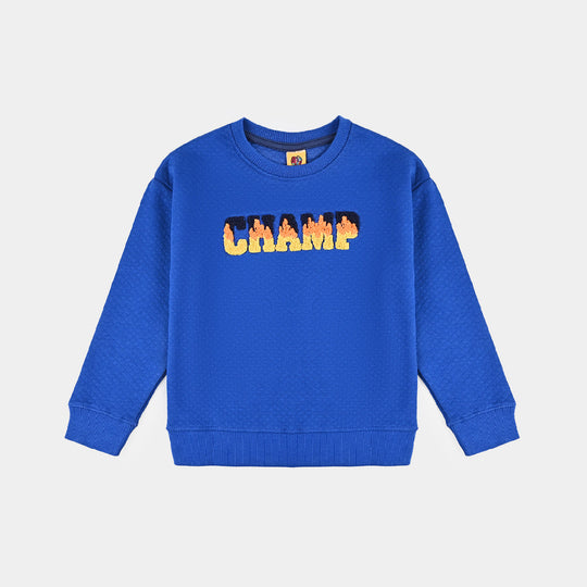 Boys Quilted SweatShirt Champ-Blue