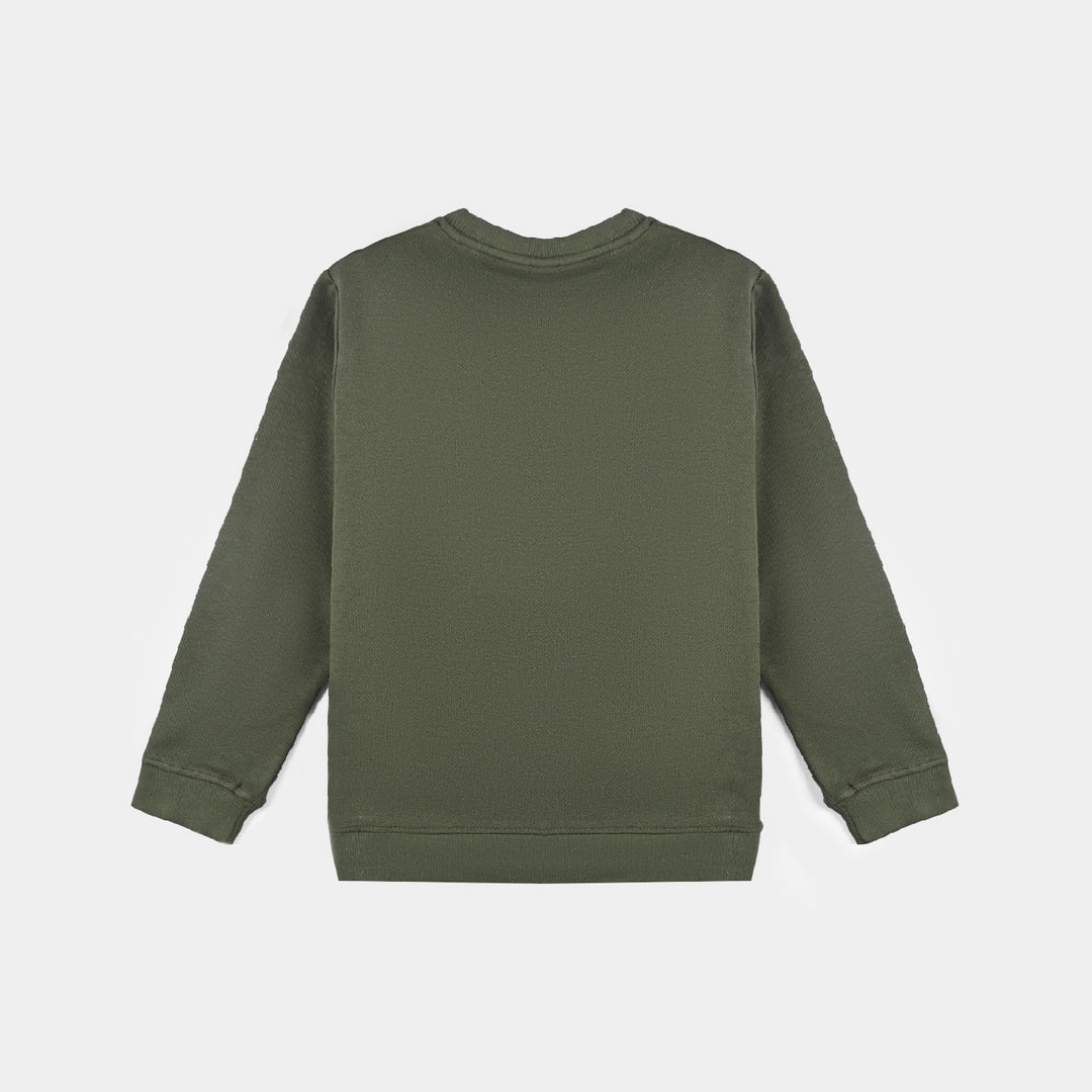 Boys Jacquard SweatShirt Be Brave-Green