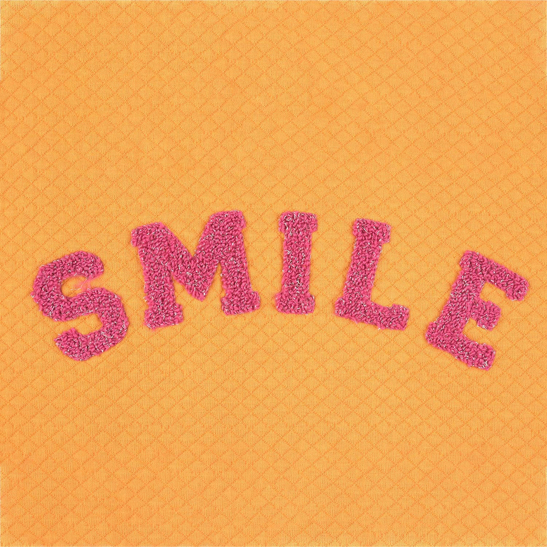 Girls Quilted Sweatshirt Smile-Yellow