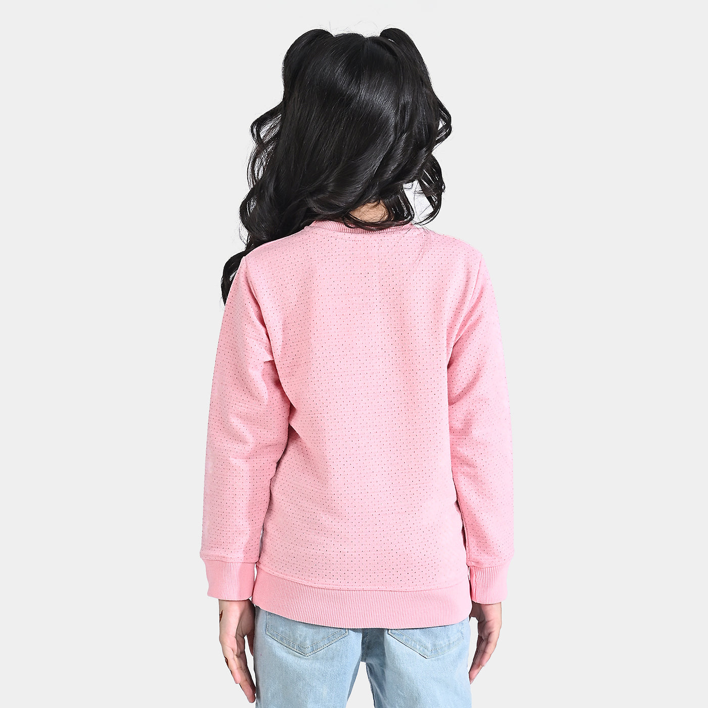 Girls Quilted Sweatshirt My Life-Pink