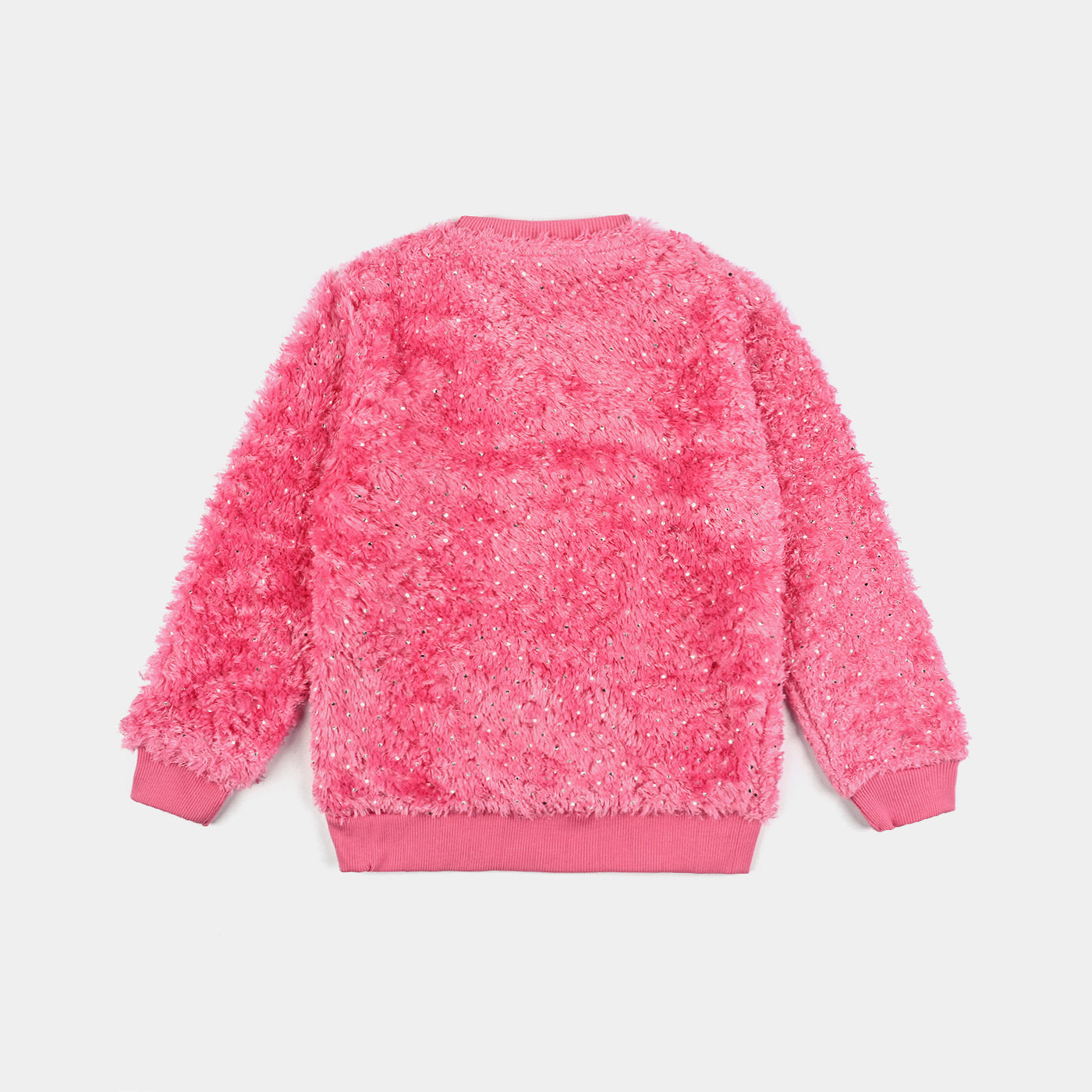 Girls Jacquard Sweatshirt Golden Polka Dots-Sachet Pink